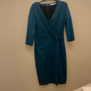 Boden faux wrap 3/4 sleeve front dress